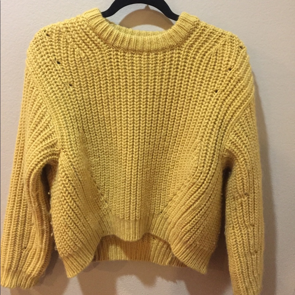 Acne studios yellow chunky sweater hira